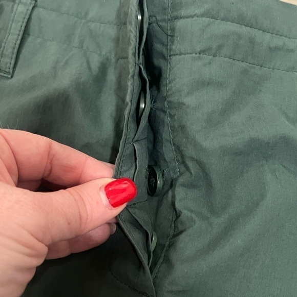 Theory Button Fly Women's Green High Rise Capri Pants Trousers Cotton Size 4 - Picture 6 of 13
